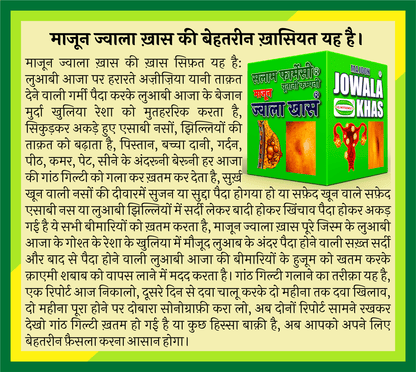 Jowala Khas Majoon - A powerful herbal remedy to dissolve lumps, cysts, and tumors, stimulate cell regeneration, and restore youthfulness by enhancing warmth in Luaabi organs and relieving stiffness in nerves and membranes. - Salam Pharmacy