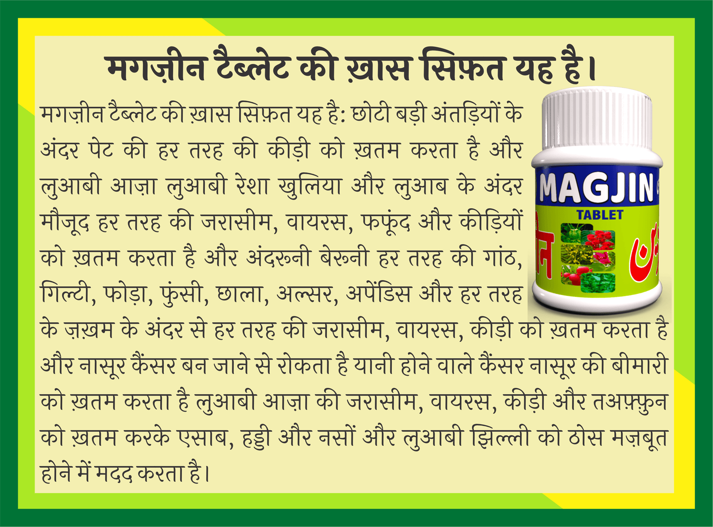 Magjin Tablet | Powerful defense against infections, parasites, and wounds, while strengthening key body systems for lasting health. - Salam Pharmacy