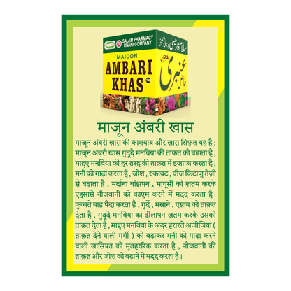 Ambari Khas Majoon | Increases the overall quality of the Semen and makes it more viscous, brings lasting ability and increased sperm count. - Salam Pharmacy